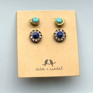 Turquoise Convertible Stud Duo Earrings